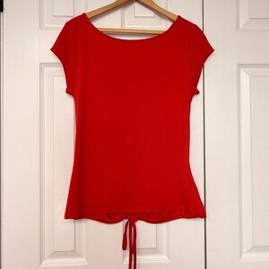 ❤️ Brooks Brothers Vibrant Red Ruched Back Top Size Medium NWT Y2K Aesthetic ❤️